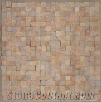 Pink Sandstone Mosaic Tiles