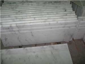 Chinese White Marble Step