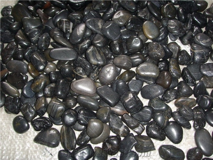 Beach Pebbles, Black Slate Pebbles