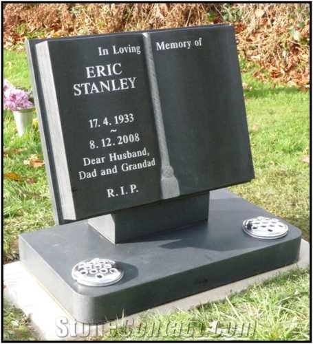 Black Granite Book Memorial, Shanxi Black Granite Monument, Tombstone ...