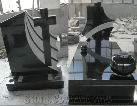 China Black Granite Monumnet, Tombstone, Shanxi Black Granite Tombstone