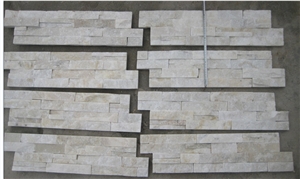 Culture Stone Quartzite Exterior Wall Tile, White Quartzite Cultured Stone