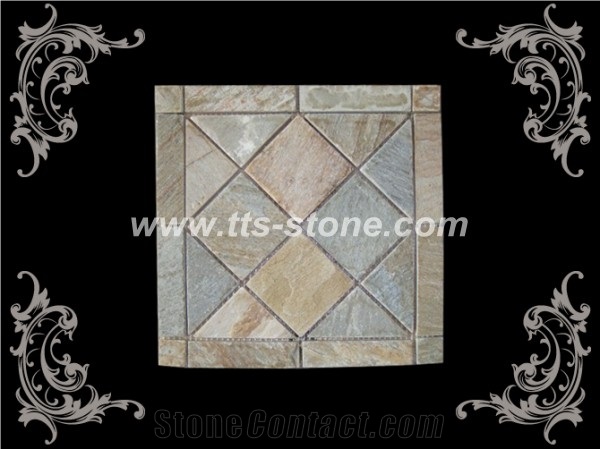 Decorative Mosaic Stone, Beige Slate Mosaic