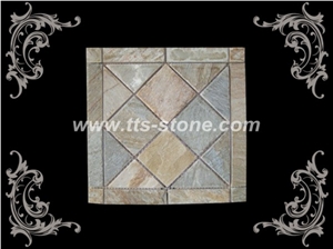 Decorative Mosaic Stone, Beige Slate Mosaic