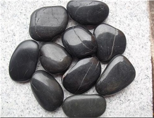 Driveway Pebble Stone, Black Slate Pebble Stone