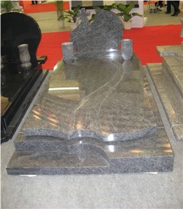European Style Granite Grave Monuments, Shanxi Black Granite Monuments