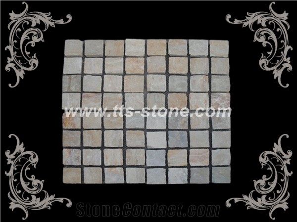 Natural Slate Mosaic, White Slate Mosaic