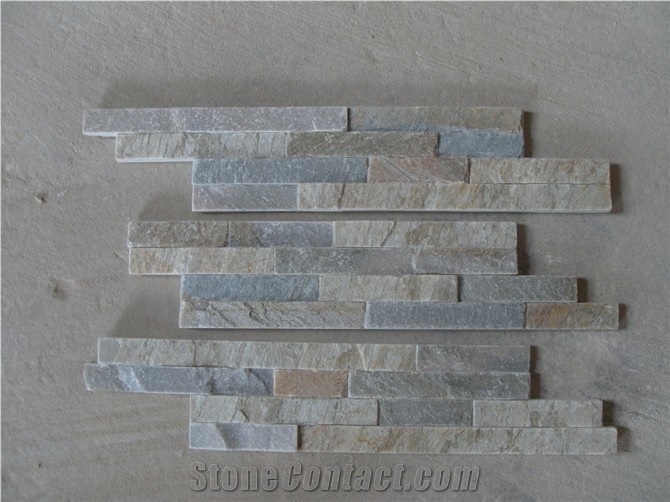 Natural Stone Wall Decoration, Beige Slate Cultured Stone