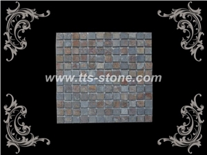 Outside Mosaic Stone, Beige Slate Mosaic