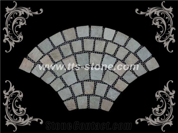 Paving Stone Mosaic, Grey Slate Mosaic