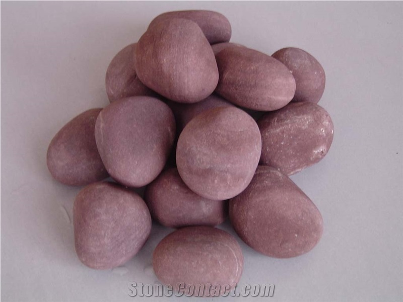 Natural Stone Red Slate Pebble Stone