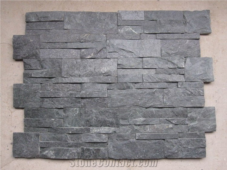 Quartzite Stone Veneer, Black Quartzite Veneer from China