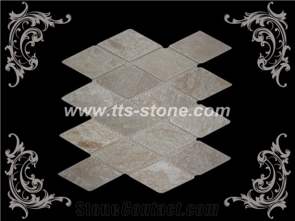 Slate Mosaic Designs, Beige Slate Mosaic