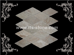 Slate Mosaic Designs, Beige Slate Mosaic