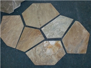 Stone Floor Tile, Yellow Slate Flagstone