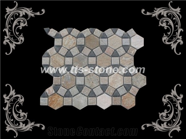 Stone Mosaic, Green Slate Mosaic