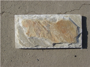 Wall Cladding Mushroom Stone, Yellow Quartzite Mushroom Stone