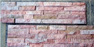 Wall Cladding Stone, Pink Quartzite Wall Cladding