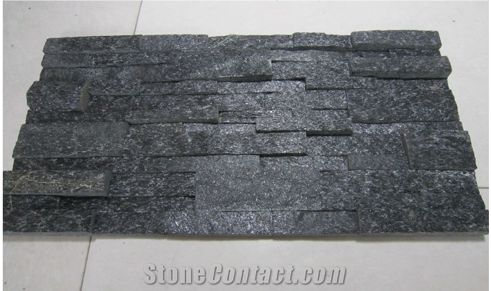 Wall Cladding Stone, Black Quartzite Wall Cladding