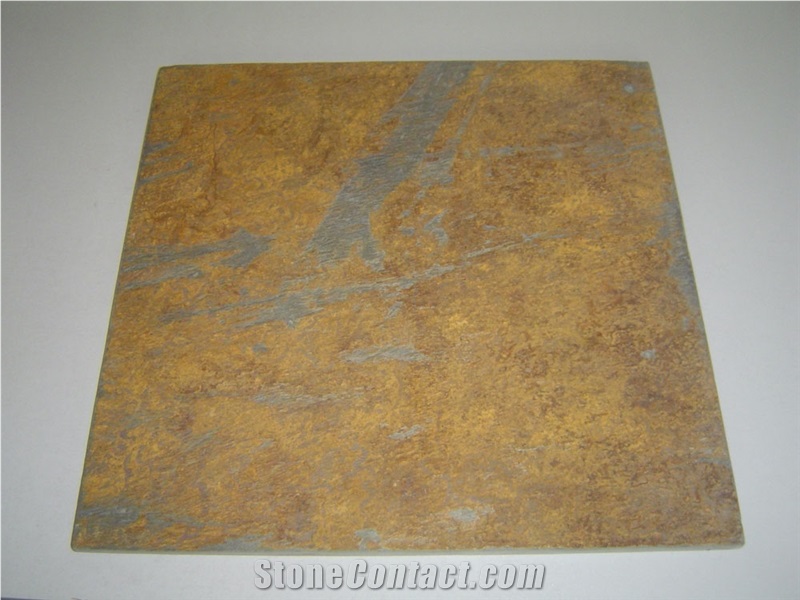 Yellow Floor Stone, China Yellow Slate Slabs & Tiles