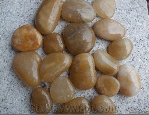 Yellow Pebble Stone, River Stone