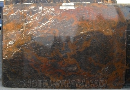 Pakistan Spider Gold Brown Marble Slab