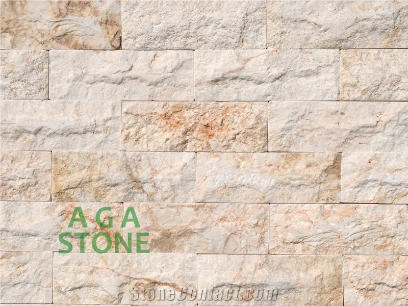 Split Stone Veneer (22x08 Cm), Assyr Gold Yellow Limestone