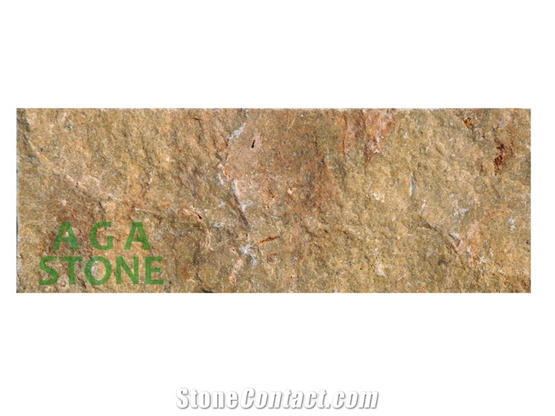 Split Stone Veneer (22x08 Cm), Assyr Gold Yellow Limestone
