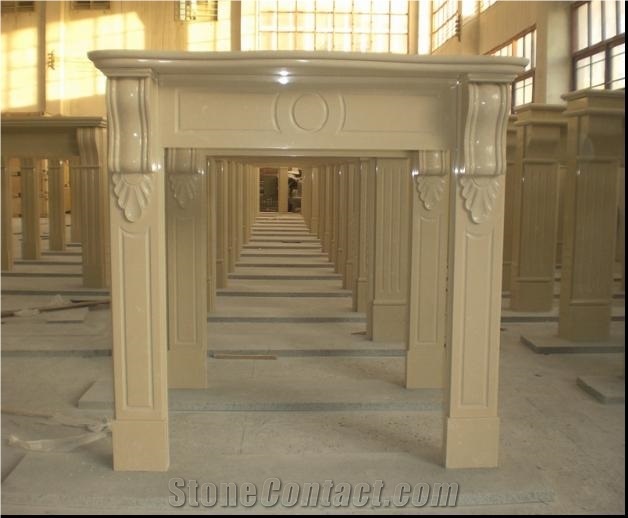 Man Made Marble Fireplace, Marble Fireplace Surrou