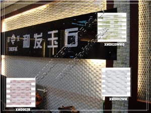 Green Jade&Chinese White Jade Mosaic Tile(XMD020WM