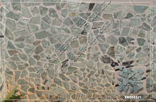 Huaan Jade Flooring Tiles(XMD052J1), Green Granite Mosaic