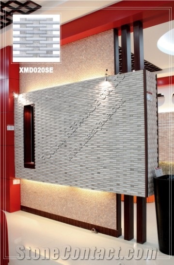 Serpenggiante Mosaic Tile(XMD020Se), Serpenggiante Grey Marble Mosaic