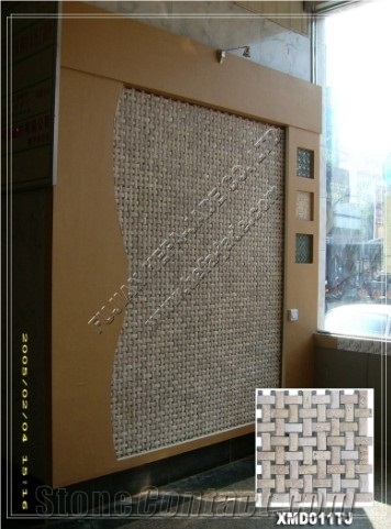 Travertino&Huaan Jade Mosaic Tile(XMD011TJ)