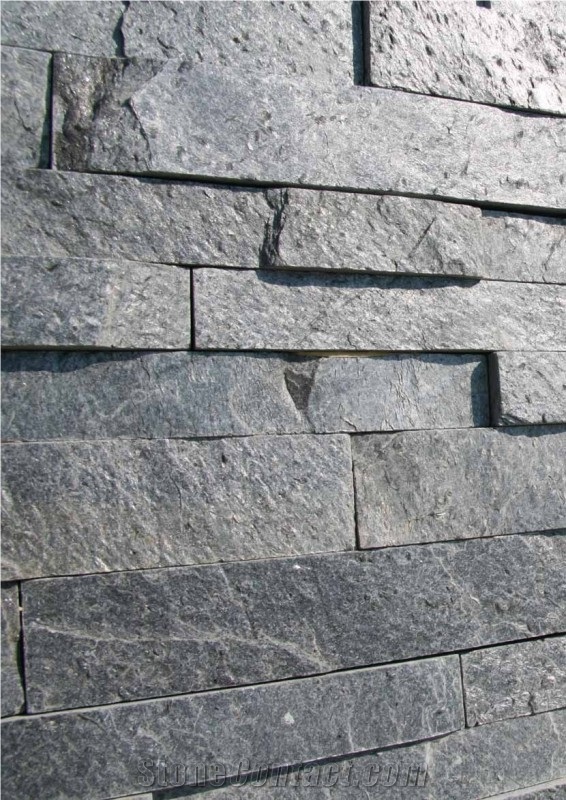 Silver Grey Quartzite Ledge Stone, Slate Wall Panels