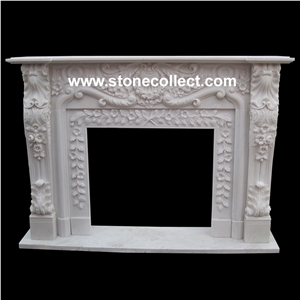 Excellent Carving Fireplace Mantel & Surrounds