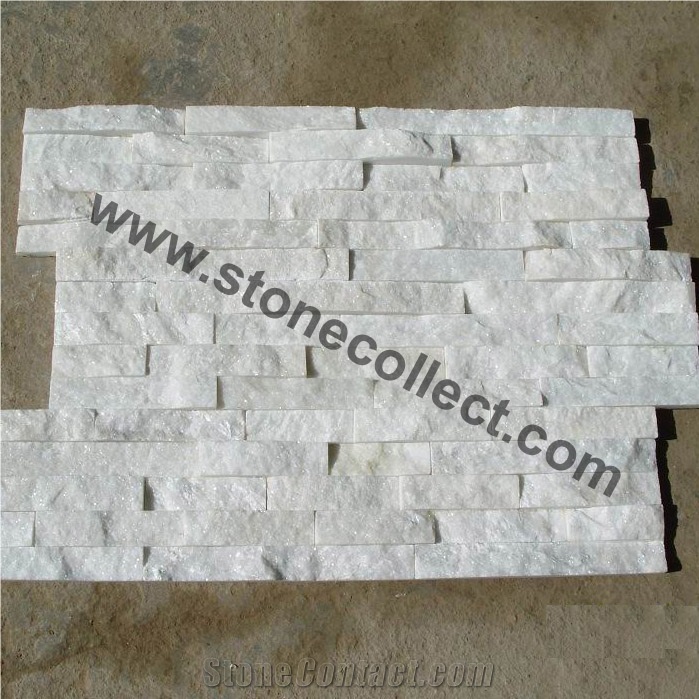 White Quartzite Wall Cultured Stone,ledge Stone