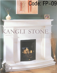 White Limestone Fireplaces