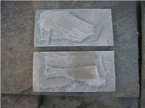White Quartzite Mushroom Stone Tile