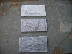 White Quartzite Mushroom Stone Tile