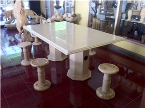 Marble Table Set, White Marble Tables