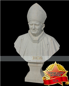 China White Marble Bust Statue