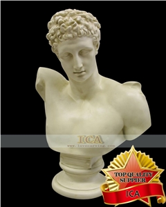 White Marble Bust Statue