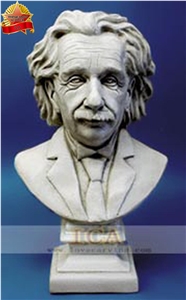 White Marble Bust Statue