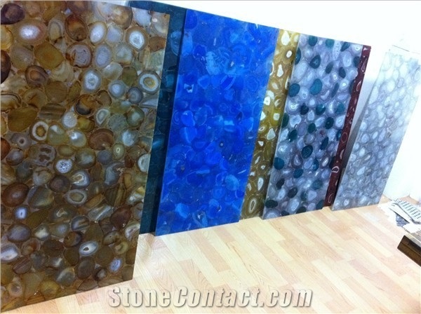 Natural Gemstone Agate Mosaic Tile for Wall Decora