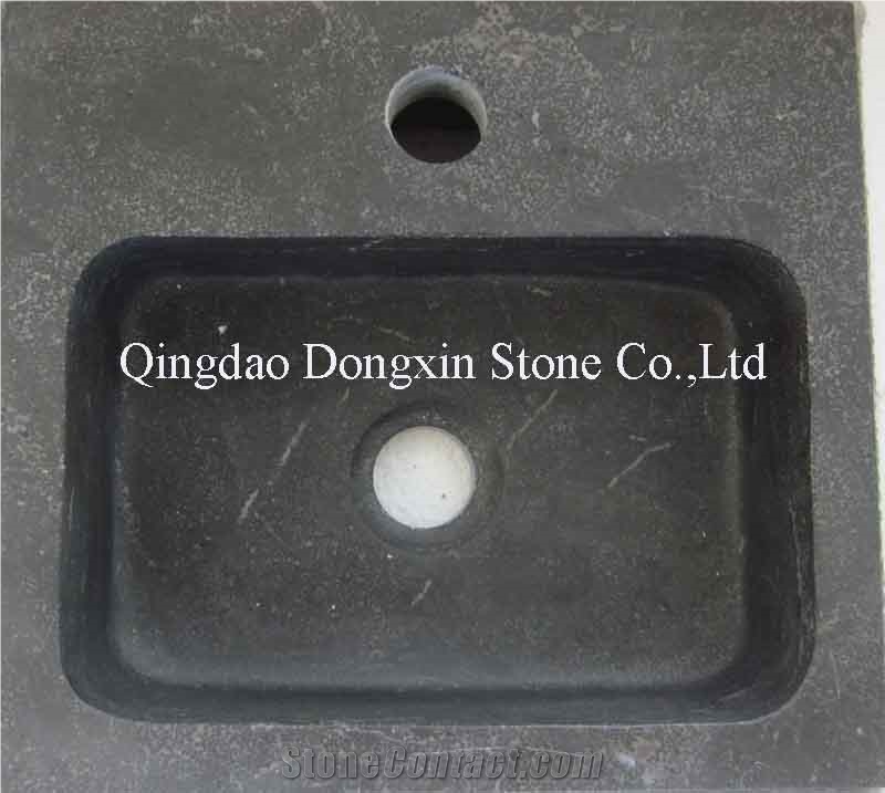 Qingdao Blue Limestone Wall-hung Basin