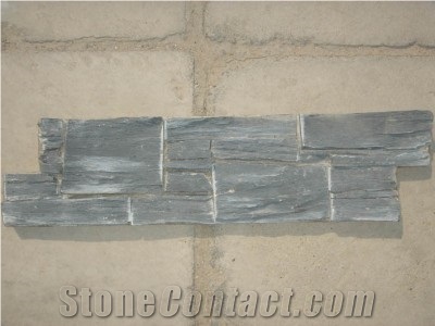 Cement Culture Stone Slate P017, Black Slate Cultured Stone