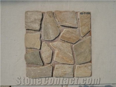 Flag Mat Stone, Grey Slate Cobble, Pavers
