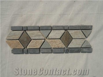 Mosaic Waist, Grey Slate Molding, Border