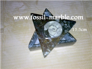 Fossil Black Jewellery Boxes, Limestone Artifacts, Handcrafts