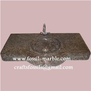 Fossil Black Limestone Sinks